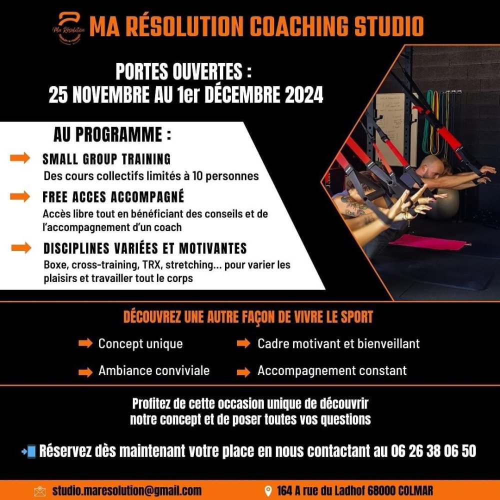 Semaine Portes Ouvertes au Studio Ma Résolution !